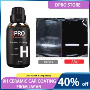 Dpro 9H Liquid Glass Ceramic Car Coating Waterproof Nano Paint Care H-Type Anti-scratch Hydrophobic Car Chemicals Made In Japan